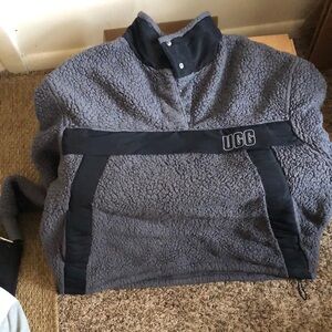 UGG Gray Sherpa Pullover